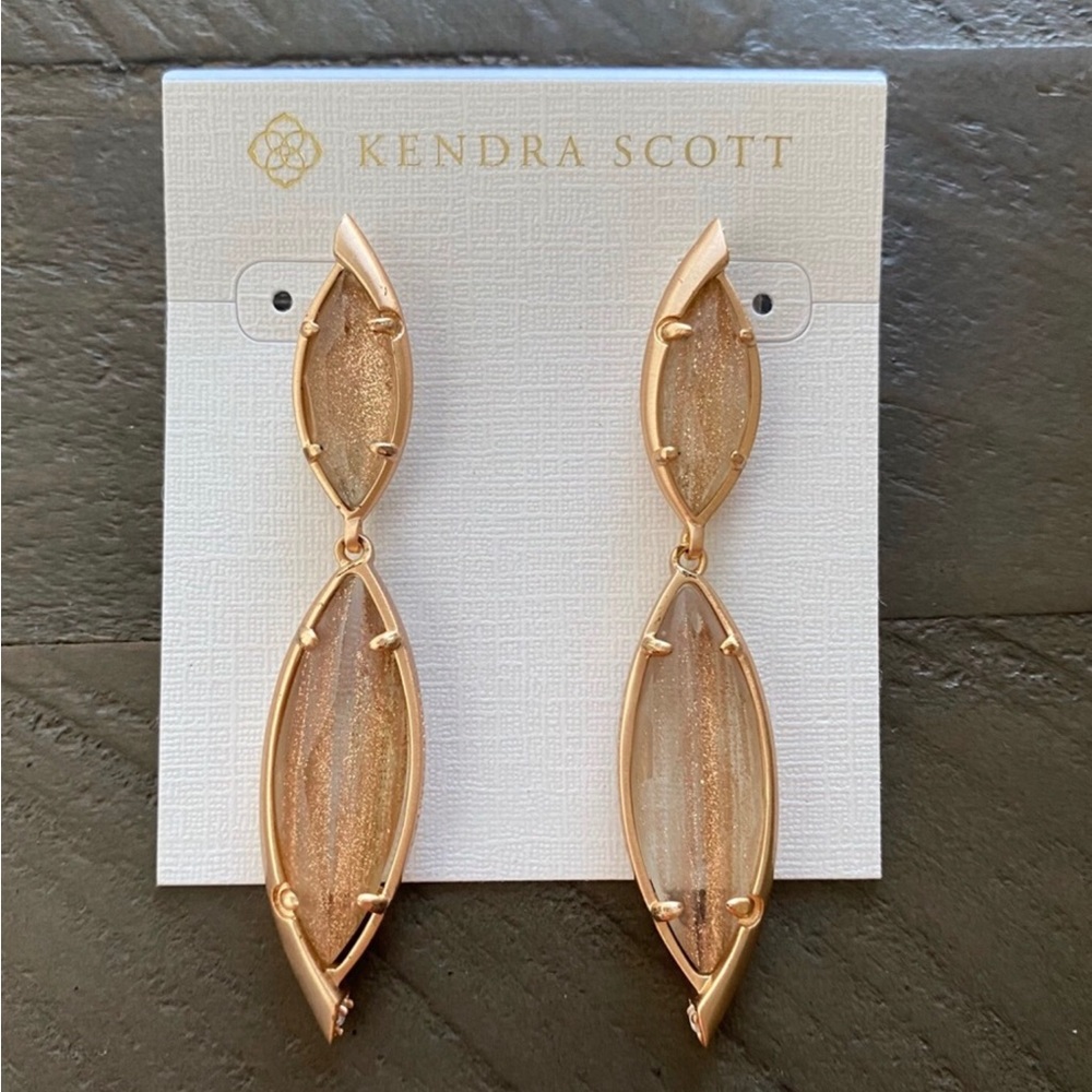 Kendra Scott Maisey Earrings in Gold Dusted Glass